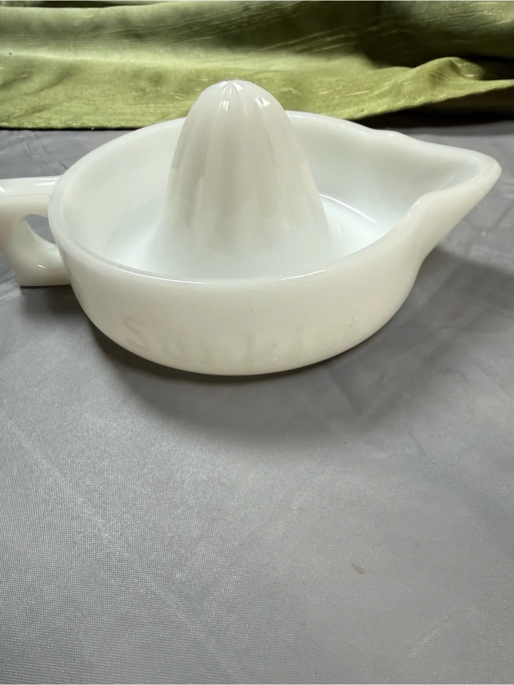Vintage Sunkist Juicer White Milk Glass